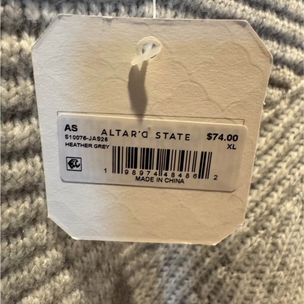 NWT Altar'd State Reya Ribbed   Sweater X-Large - Picture 3 of 6